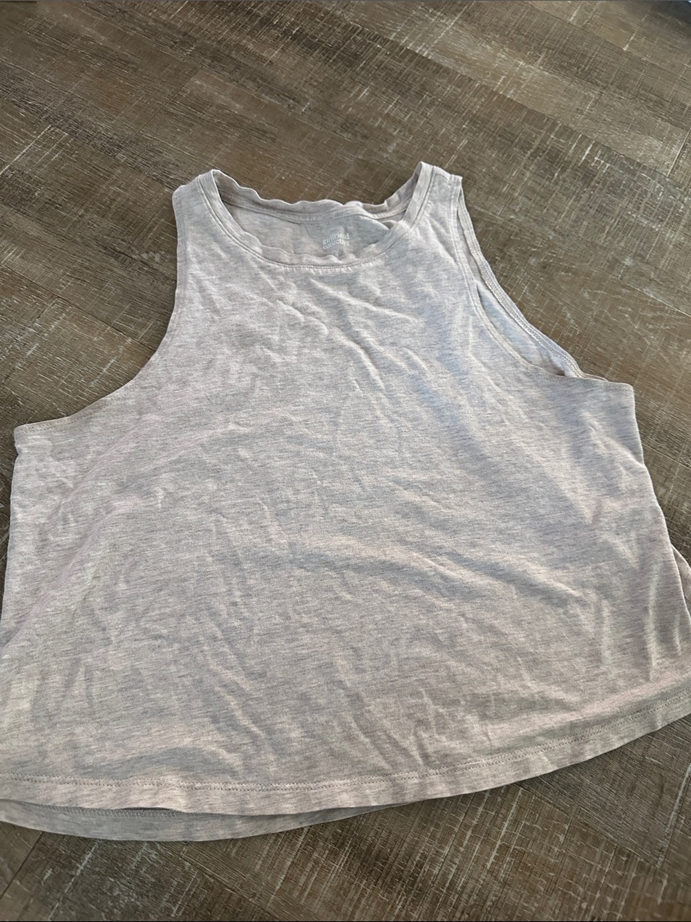 Girlfriend Collective beige Sleeveless Crop Tank Top